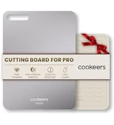 Cookeers Titanium Cutting Board for Kitchen - 2026 New Upgraded 15"L x 11"W Pure Titanium Double-...