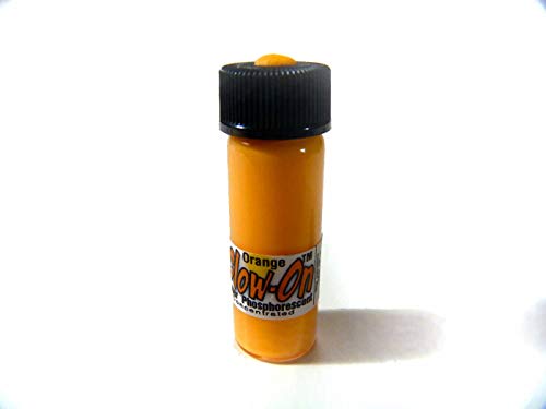 Glow-ON Orange Sherbet Color, Super Phosphorescent Gun Night Sights Paint, Medium Size 4.6 Ml Vial. Gold Standard of Glow Paints.Super Bright Long Lasting Glow.
