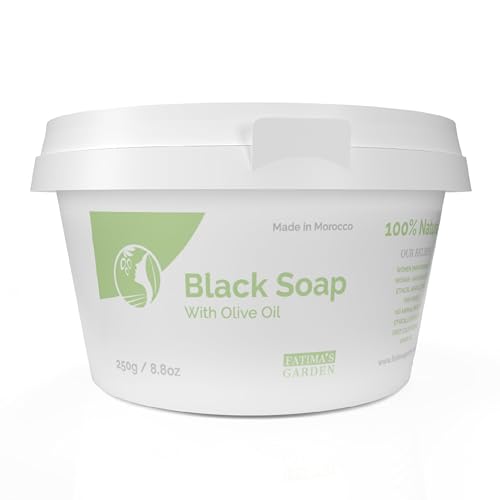 Fatima's Garden Olive Oil Black Soap - Natural Cleanser, 250g