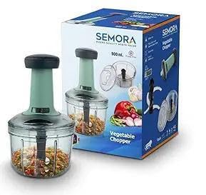 Image of Quick & Easy Square 6 Blade Push Chopper Push N Chop Hand Press Vegetable Chopper with Easy Push and Close - 1000 REV-P004