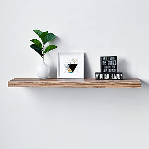 Image of WELLAND 12 inch Deep Wall Shelves, Floating Wall Shelf Large Floating Shelves, 47.24 inch L x 11.81 inch D x 2 inch T, Deeper Than Others, Retro