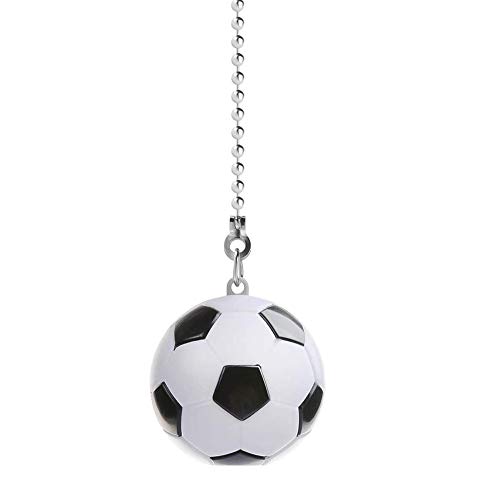 Image of Ceiling Fan Pull Chain Soccer Ornaments Extension Light Pull Chain Set,Sport Theme Fan String Charm Decorative Extension,Fan Light Chains Ornaments,Soccer Pendant for Ceiling Fans Lights Lamp 2Pack