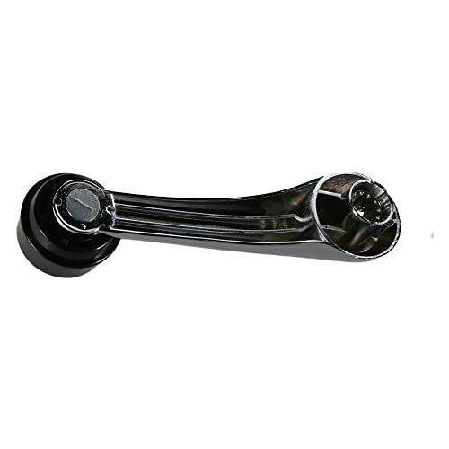Image of TRQ Window Crank Handle Set Chrome & Black Compatible with 79-89 Chrysler 78-90 Dodge 78-81 Plymouth CH1354102