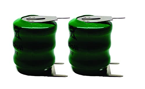 2PC VARTA Replacement Battery 55608303059-3/V80H Battery - 3.6V 80MAH NI-MH - 3 PIN