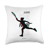 Tennis Baseline Blur - Jasmine Paolini Throw Pillow