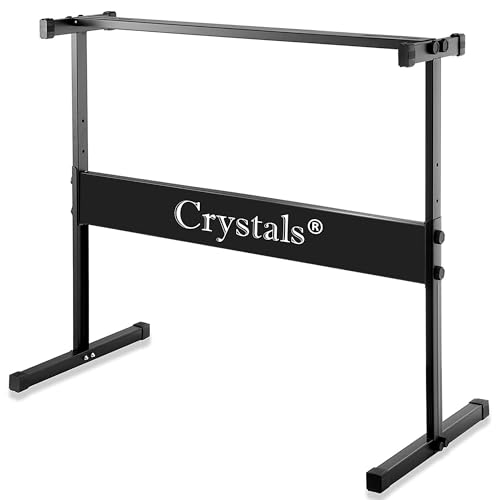 Portable Full-Size Keyboard Stand Adjustable X-Frame Piano Stand with Non-Slip Rubber Caps Heavy-Duty Steel Construction Foldable Design for Digital Pianos Keyboards & Synthesizers