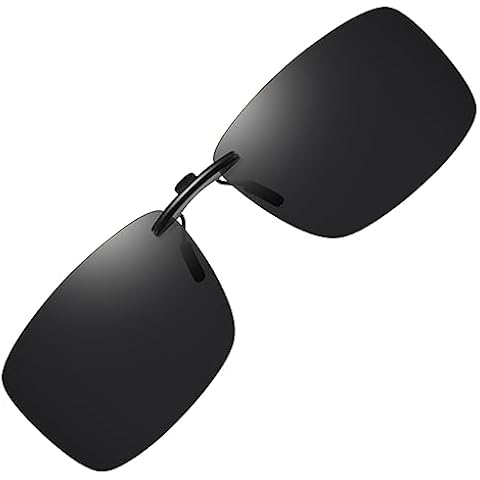 AoHeng Polarized Clip On Sunglasses over Glasses,Height 44mm,1.00mm Thickened Lenses,Unisex Cover