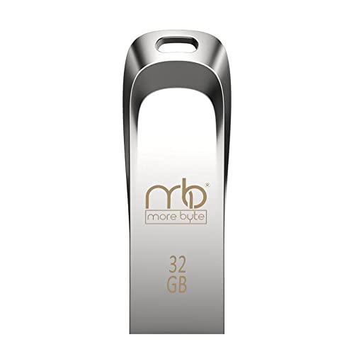 Morebyte 32gb 2.0 USB Pen Drive/Flash Drive with Metal Body External Storage Device Silver -MB-FB1021