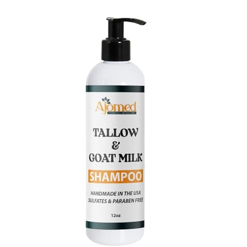 Tallow & Goat Milk Shampoo - Organic Hair Growth Moisturizing Handmade (Shampoo 12 Oz)