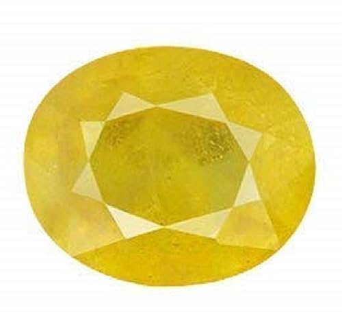 Saphir jaune Pukhraj naturel 8,32 carats gemme Ceylan homme femme