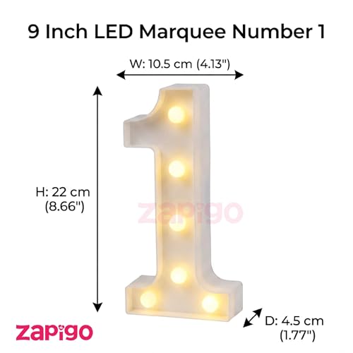 Image of Balloonistics LED Marquee Number 14 Light - Cordless Battery-Operated 8.66-Inch Warm Glow Sign for 14th Birthday, Anniversary, Wedding & Party Decoration