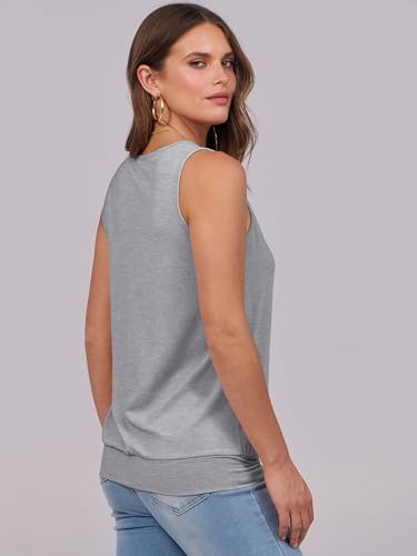Image of ANRABESS Women Tank Tops Summer V Neck Sleeveless Casual Loose Fit Cute Cami Basic T Shirts Solid Tees 2026 Trendy Outfits