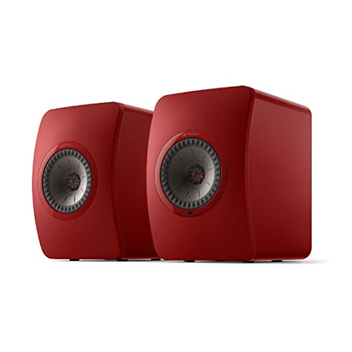 KEF LS50 Wireless II - ���C�����X HiFi �X�s�[�J�[�i�N�����]�����b�h�j | HDMI | Airplay 2 | Bluetooth | Spotify�Ή� (Red) (red)