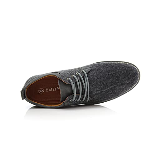 Image of Polar Fox Men's Classic Floral Derby Dress Shoes | Lace-Up Oxford Derby Collection | Derby Fashion Dress Shoes