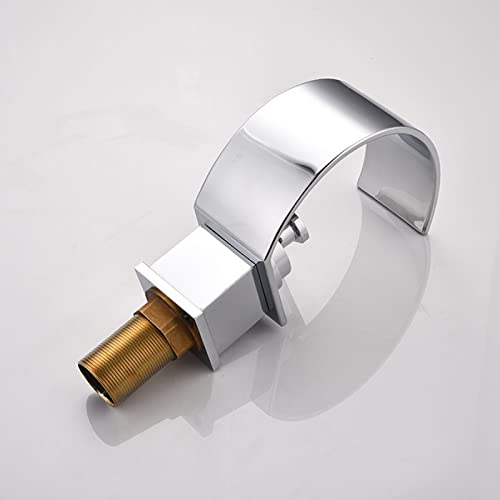 Robinet d'évier de salle de bain cascade monotrou mitigeur lavabo chrome