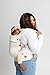 Mabē Monarch Ergonomic Baby Carrier – Premium Cotton Soft Structured Newborn to Toddler Carrier with Hip-Healthy Design, 3 Carry Positions (7-35lbs), Lightweight & Breathable, (Ivory)