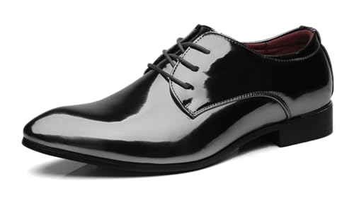 Men's Loafers Dress Shoes Patent Leather Glitter Prom Tuxedo Slip-on Suit Shoes