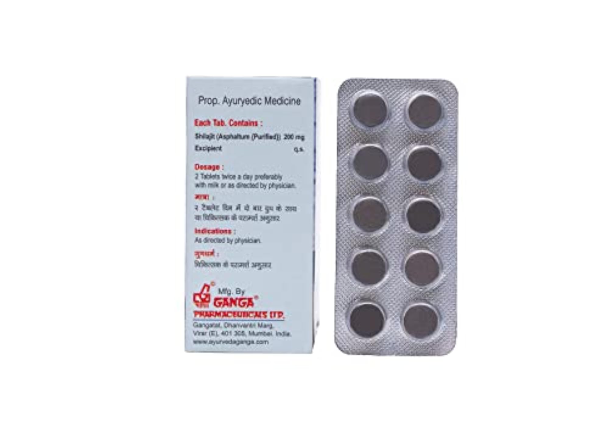 Ganga Shilajit, 100 Tablets