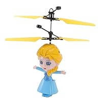 Fockety Flying Fairy Doll, Intelligent Induction USB Charging Quadcopter Stable Rotation Light Fall Resistant Flying Fairy Toy ABS Plastic Built in Battery Ball Toys for Kids Gifts
