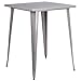 Flash Furniture 31.5'' Square Silver Metal Indoor-Outdoor Bar Height Table