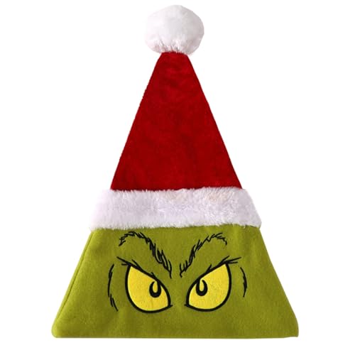Funjoyz Grüne Monster Weihnachtsmütze für Erwachsene Kinder,Lustige...