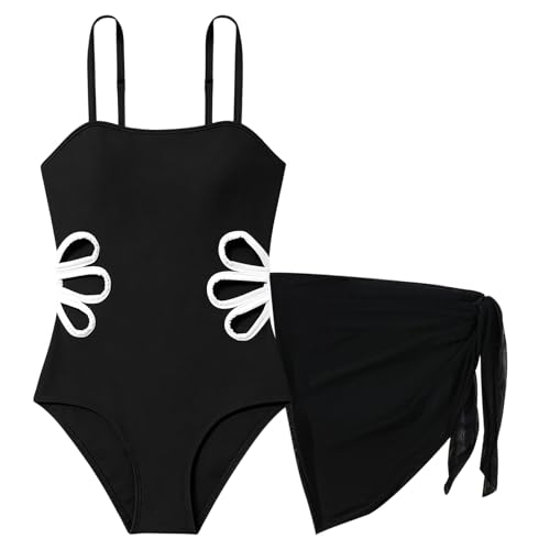 Maillot de bain une pièce fille découpes ajustables résout le problème de maintien