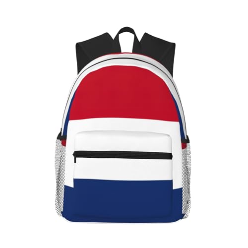 Sac à dos noir à motif drapeau néerlandais - Modèle léger taille unique mixte