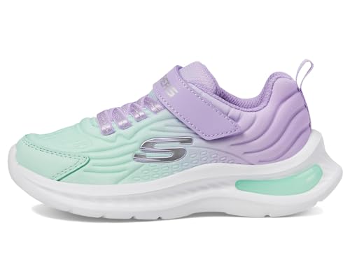 Skechers Kids Girls Jumpsters-Tech Sneaker, Lavender/Turquoise, 10.5 Little Kid by Skechers - Used condition - Image 5