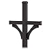 Salsbury Industries 4872BLK Deluxe 2 Sided in Ground Mounted Post for Two Mailboxes, Black