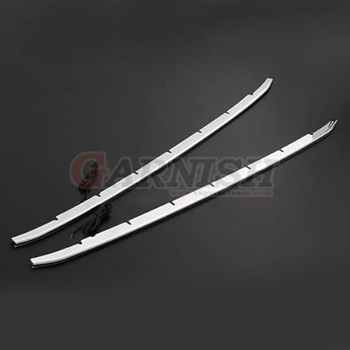 oi-trading トヨタ ヴェルファイア 30系 前期 Z ZA ZRグレード フロント バンパーグリルカバー ガーニッシュ LED付き ブルー点灯 ステンレス製 鏡面仕上げ メッキモール カスタム パーツ アクセサリー ドレスアップ 外装 2P EX