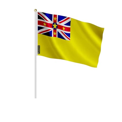 Drapeau Niue 30x45cm lot 100 pièces petit format pour défilé