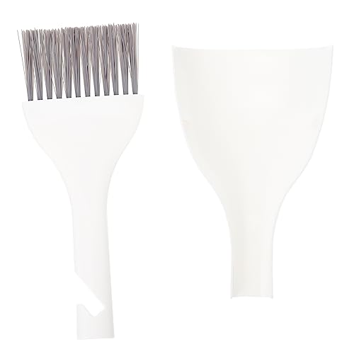 MOLUCKFU 1 Set Desktop Cleaning Trash Tiny Cleaning Broom Table Sweep Small Dust Brush Laptop Cleaning Brush Small Brush Table Cleaning Kit Mini Garbage Container Pet Broom White Plastic