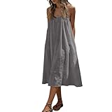 Vestido Mujer Verano, Vestidos, Playero Hippie Espalda Descubierta Liso Frescos Casual Fiesta Evento Tirantes Sin Mangas Playa Summer Eventos Ropa Verano Mujer 2026,L