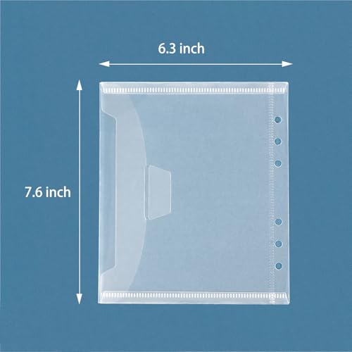 Image of UNIMEIX 12 Pcs 2-in-1 Stamp and Die Storage Refill Pages Reusable Storage Cases Seal Bags Transparent Plastic Folders for Cutting Dies Stencil Embossing Crafts (6.3 inch x 7.6 inch)