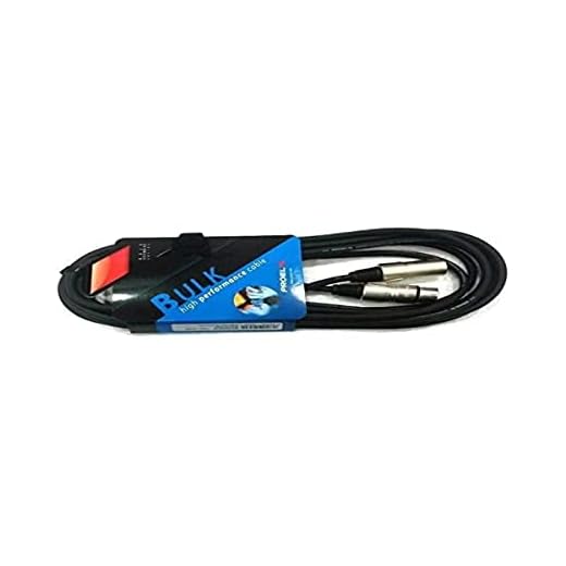 PROEL BULK250LU3 - Cavo audio professionale bilanciato con connessioni Cannon XLR 3P Maschio a connettore Cannon XLR 3F Femmina - 3 metri - Nero