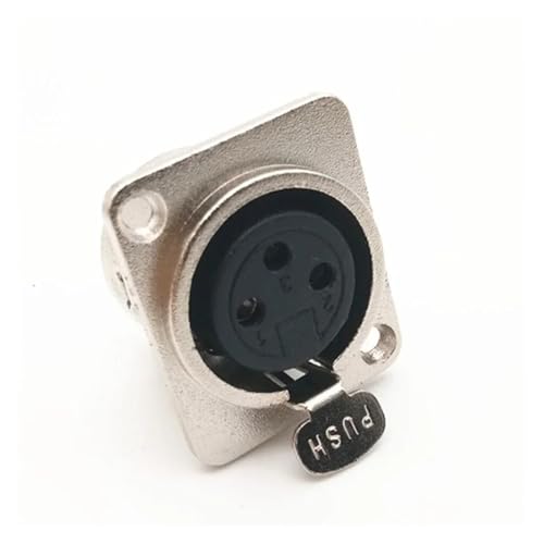 Connecteur de châssis XLR mâle 3 broches robuste avec bornes à souder de précision