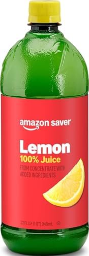 Amazon Saver, Lemon Juice, 100% Juice, 32 Fl Oz