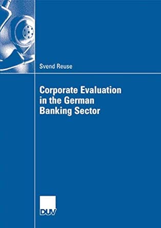 Corporate Evaluation in the German Banking Sector 2007th Edition book cover