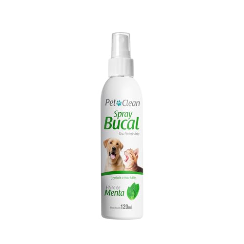 Pet Clean Kit Higiene Bucal, Spray Menta 120ml, Creme Dental Neutro 60g, Escova Dupla e Dedeira para