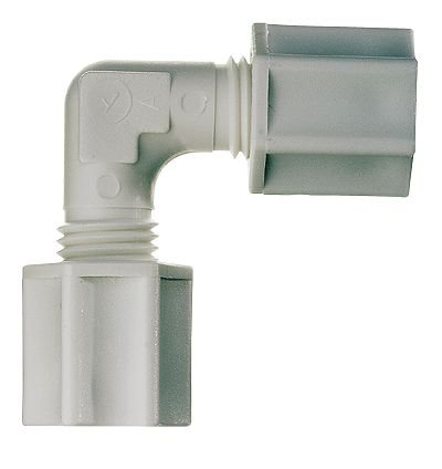 Cole-Parmer AO-30803-15 Compression Elb.ow Union, for 3/8" OD Tubing, Nylon (Pack of 100)