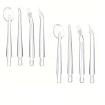 Shinekoo 8PCS Water Flosser Replacement Tips, Standard & Orthodontic Nozzles, Unscented Oral Irrigator Accessories Teeth Cleaning Set