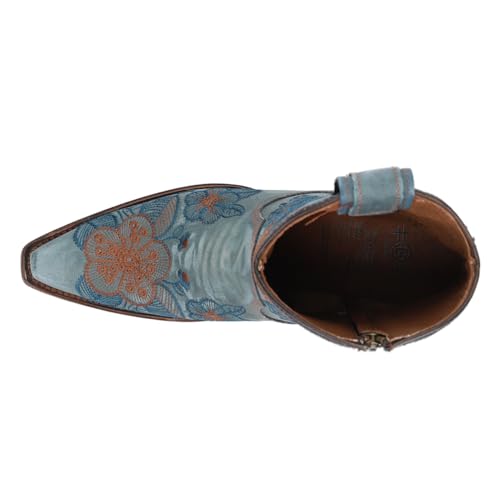 Image of Corral Boots Ld Flowered Embroidery Ankle Boots
