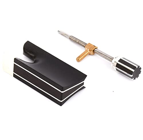 An Ebony Special Frog Silver Parts For Pernambuco/Ipe 44 Violin Bow Special Frog #TOP1