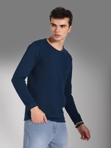 Image of HIGH STAR Men's HSMSWW23106RDNF LY Long Sleeves Regular Fit Sweater