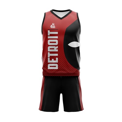 Image of AKIBA Sublimation Print Basketball Jersey with Shorts for Unisex