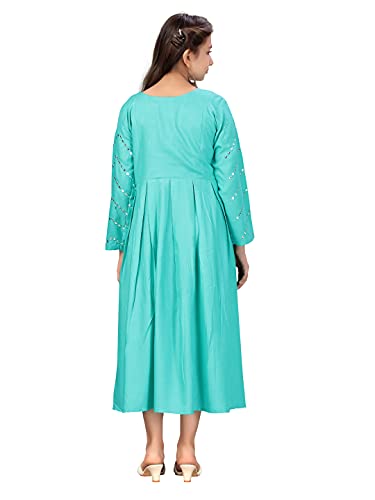 Image of Aarika Girls Navy Blue Colour Middi