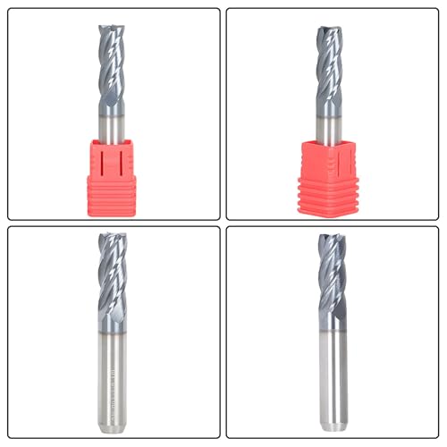 Image of 3 /8 Inch 4 Flute Helix Carbide Square End Mill for Drilling Machines