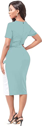 Image of Regolith Designer Sarees Women's Polyester Bodycon Knee-Length Dress (KW-FED 159 SEA Green M Light