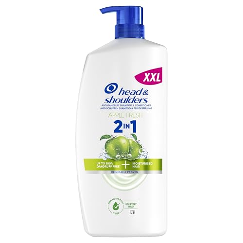 H&S Apple Fresh Champú y Acondicionador Anticaspa Todo en Uno 800ml, Hasta 100% de Protección Anticaspa + Pelo Hidratado, Clínicamente Probado, Para Uso Diario, Limpieza con Aroma a Manzana