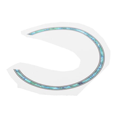 FUTUREORYY サウンドホールステッカー 自己粘着式 ギター用 装飾 リング 交換可能 ウクレレ エレキギター 簡単取り付け はがしやすい 青系フラワーデザイン